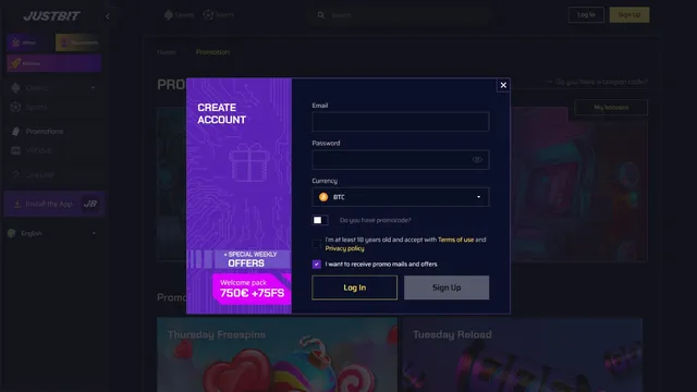 justbit casino registration