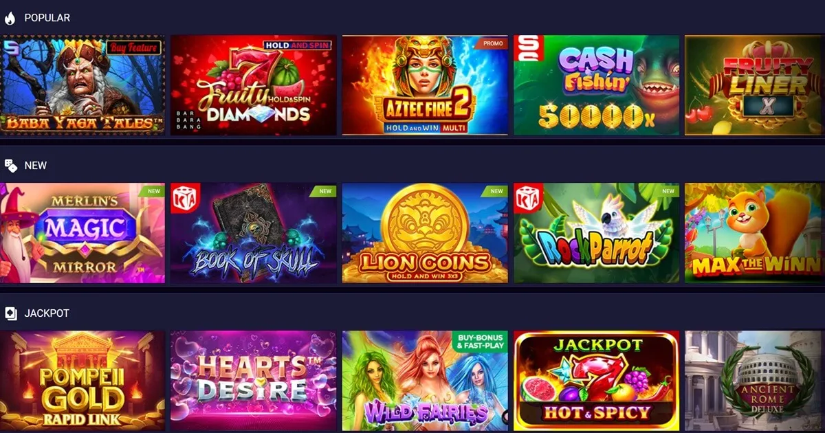 jvspin casino games