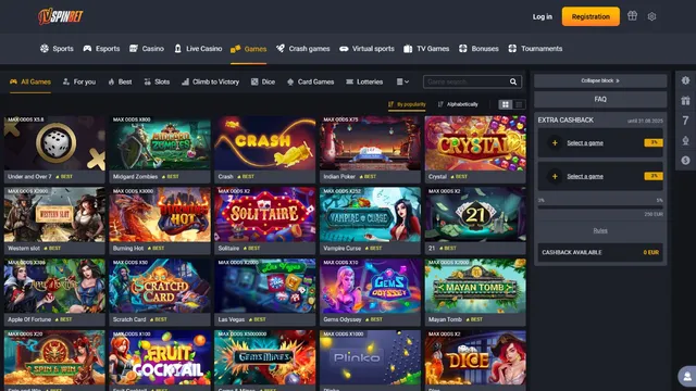 jvspinbet casino games