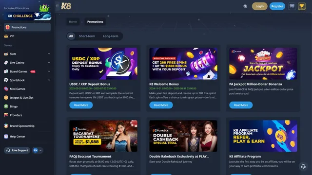 k8 casino promotions