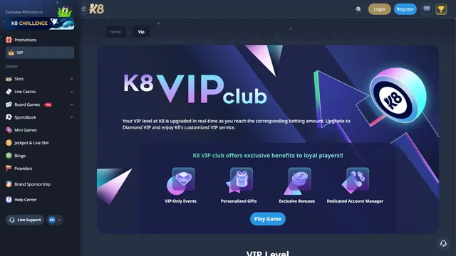 k8 casino vip club