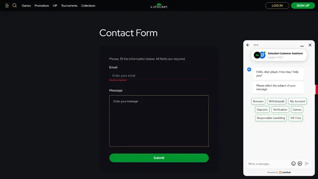 katsubet casino support