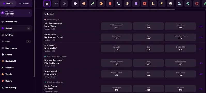 kineko casino sports betting