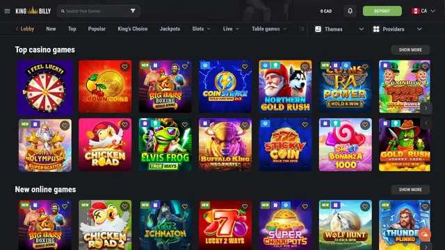 kingbilly casino games