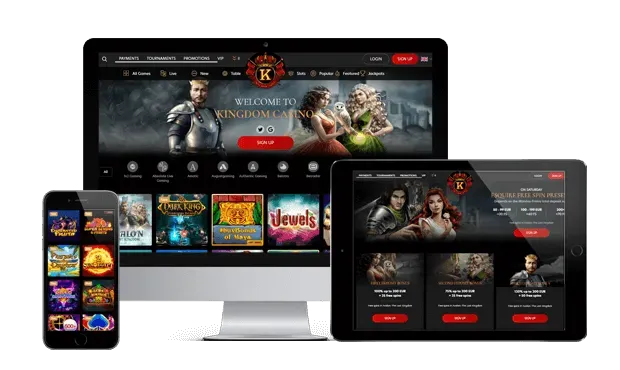 kingdom casino website screens