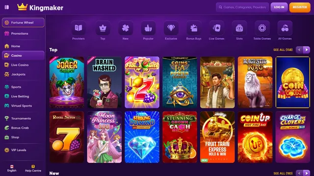 kingmaker casino games