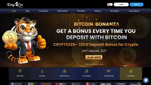 kittycat casino website screen