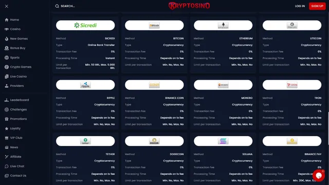 kryptosino casino deposit