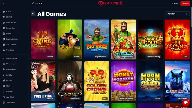 kryptosino casino games