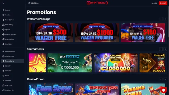kryptosino casino promotions