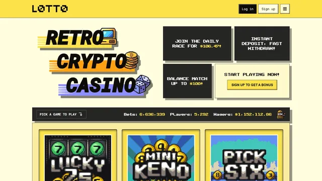 l0tt0 casino website screen
