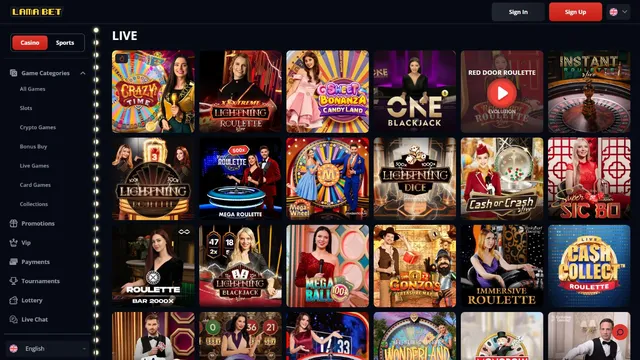 lamabet casino live games