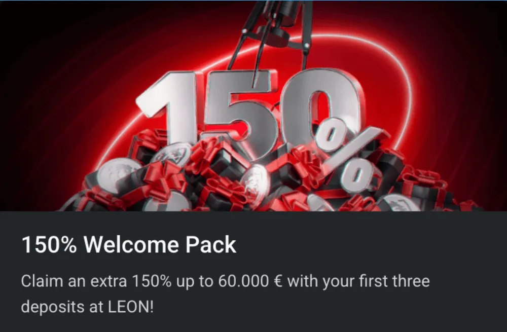 leon casino welcome casino bonus icon