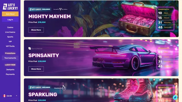 letslucky casino tournaments