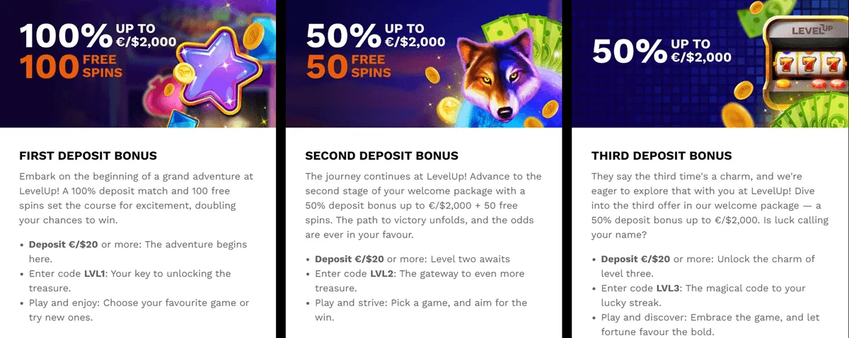 levelup casino promotions