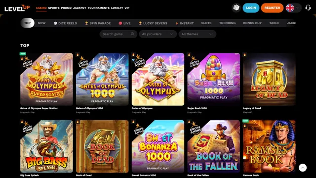 levelup casino games