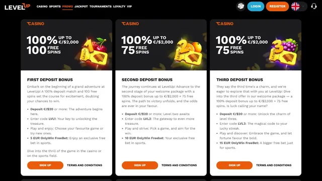 levelup casino promotions