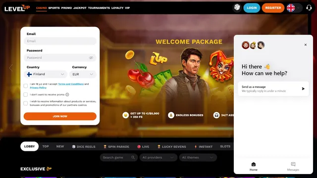 levelup casino support