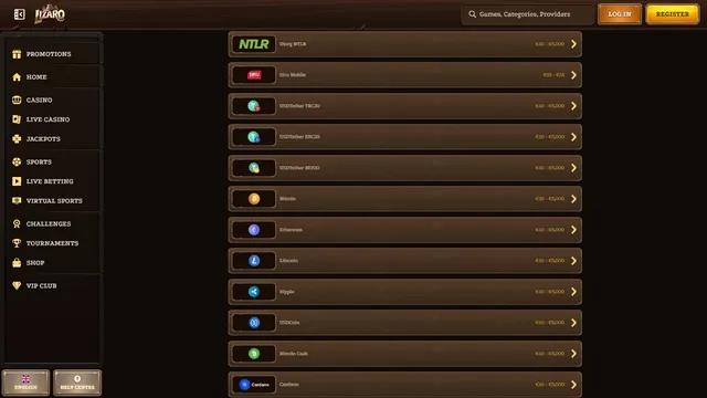 lizaro casino deposit