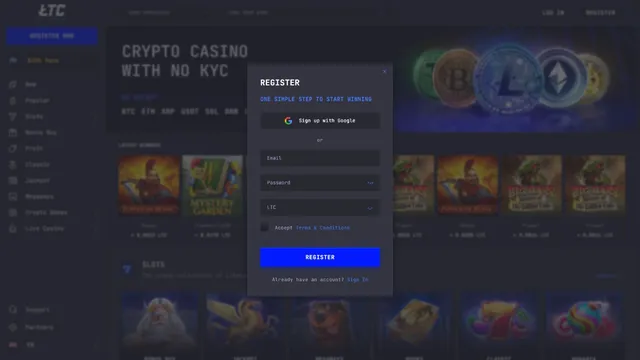 ltc casino registration
