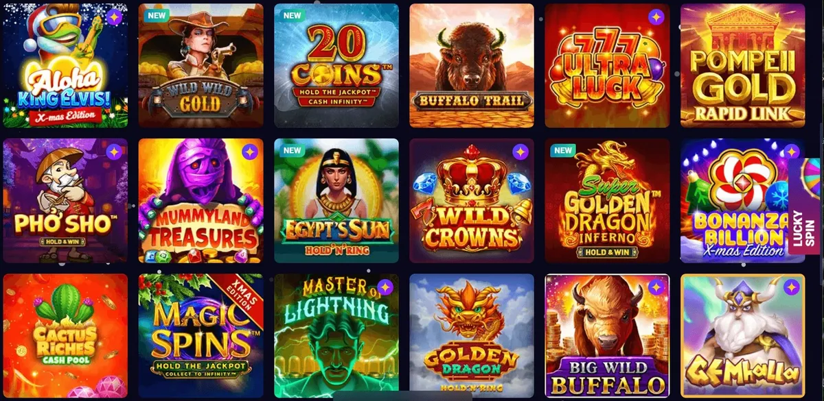 lucky7even casino games