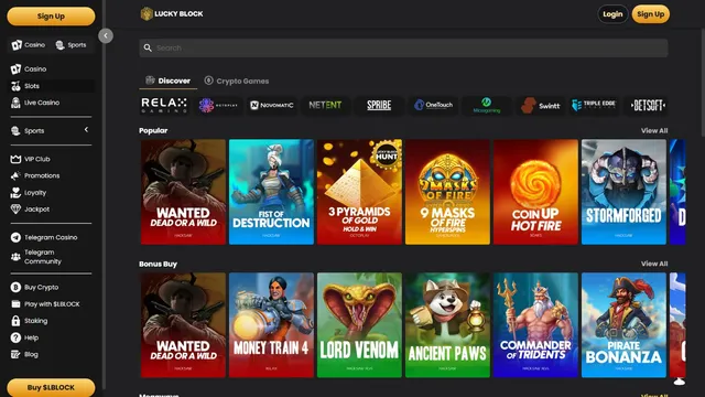 luckyblock casino games