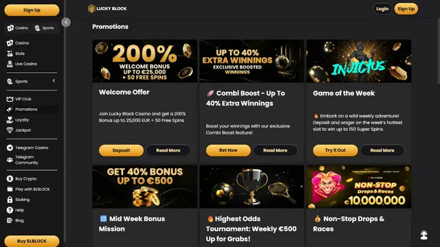 luckyblock casino promotions
