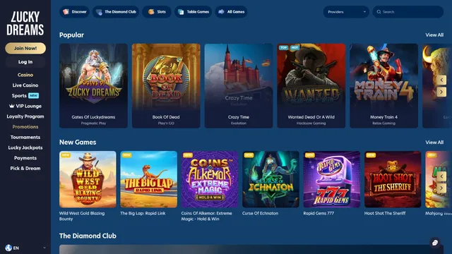 luckydreams casino games