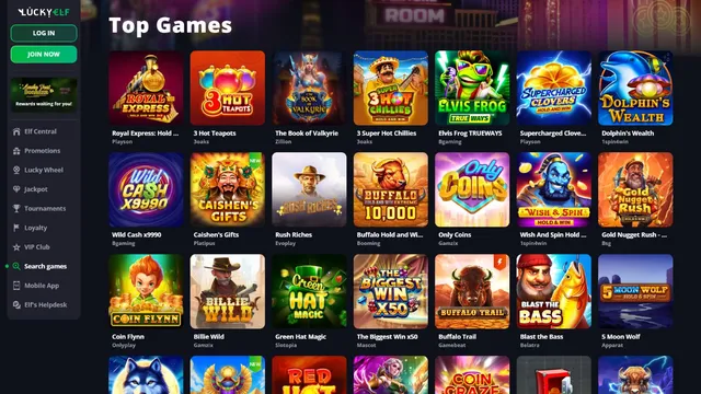 luckyelf casino games
