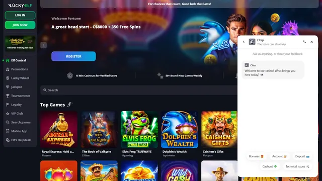 luckyelf casino support