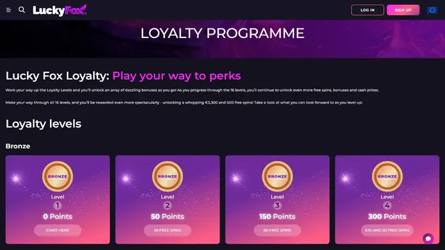 luckyfox casino loyalty program