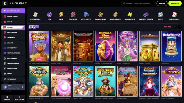 lunubet casino games