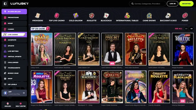 lunubet casino live games