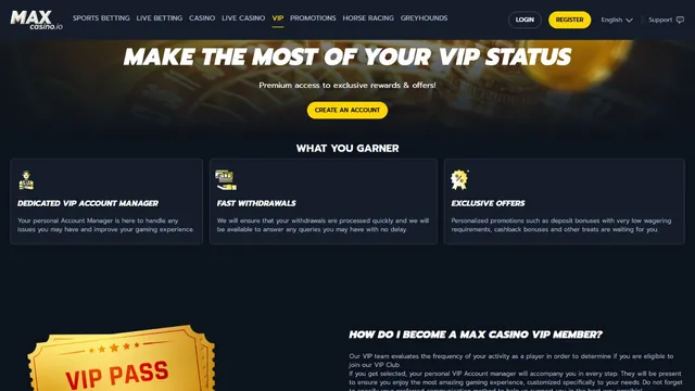 max casino vip club
