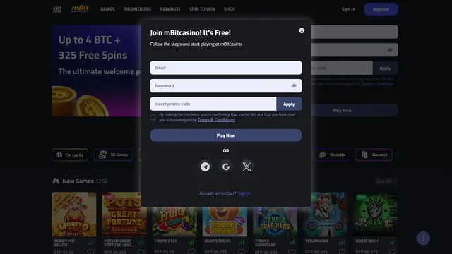 mbit casino registration