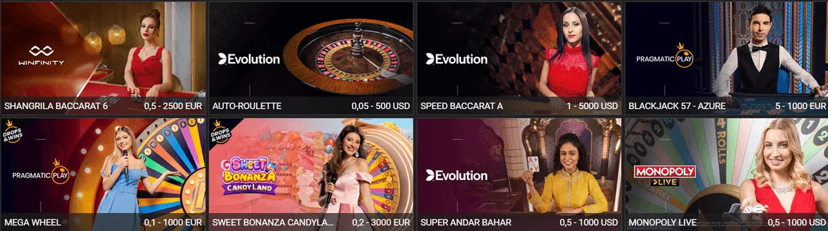 megapari casino live games