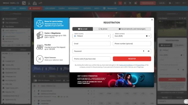 megapari casino registration