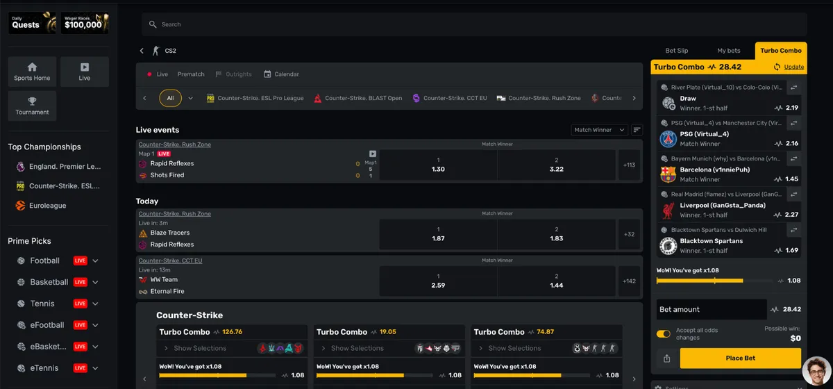 menace casino virtual sports icon