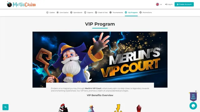 merlin casino vip club