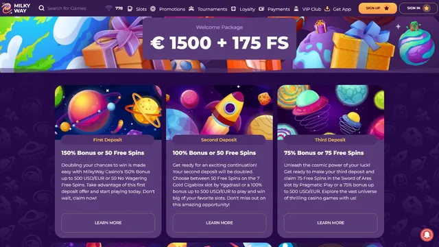 milkyway casino promotions