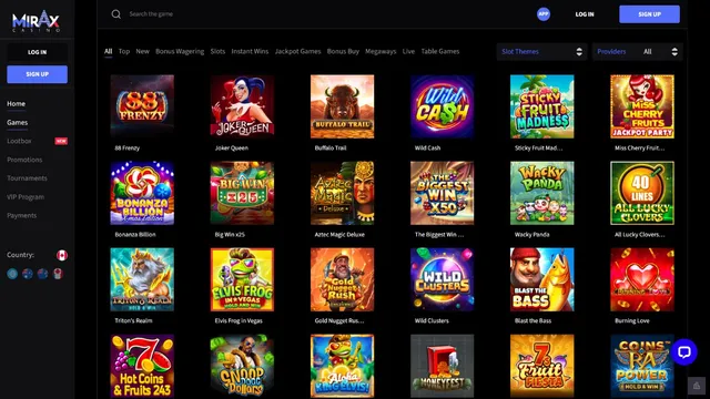 miraxcasino games