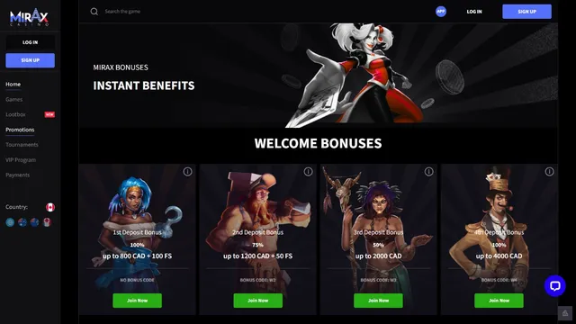miraxcasino promotions