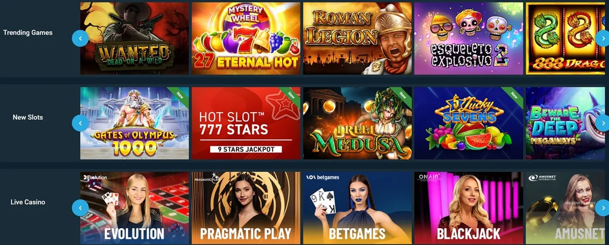 mond casino games