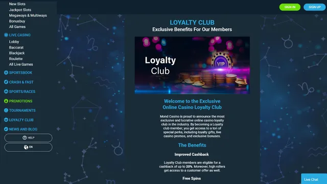 mond casino loyalty program