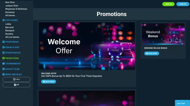 mond casino promotions