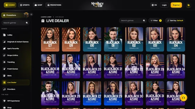 monkeytilt casino live games