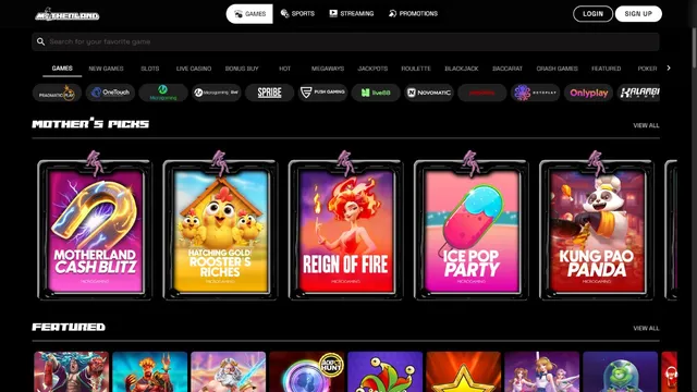 motherland casino games