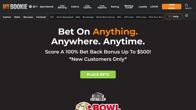 mybookie casino website screen