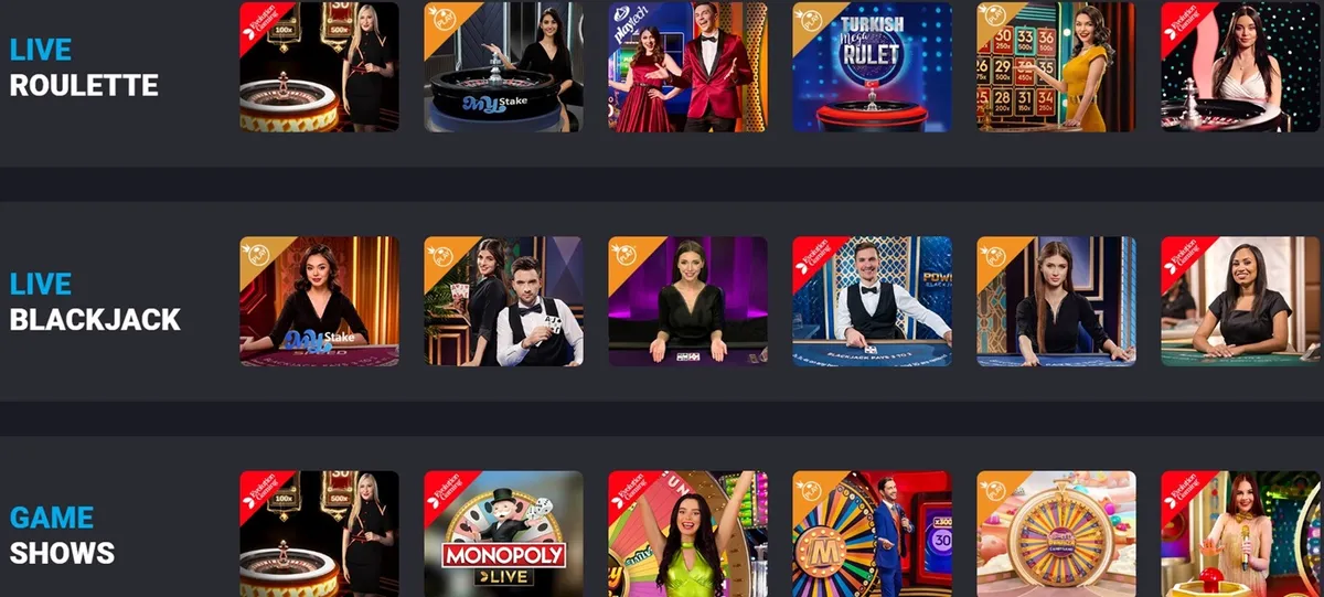 mystake casino live games