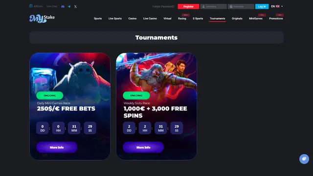 mystake casino tournaments